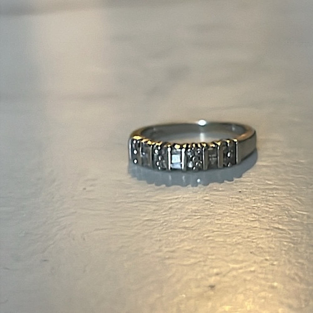 10KT White Gold Diamond Wedding Anniversary Band Ring - Picture 2 of 13